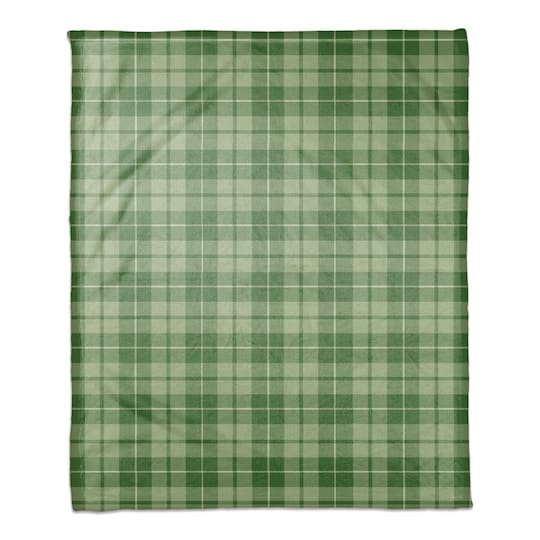 Green Plaid Fleece Blanket